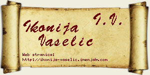 Ikonija Vaselić vizit kartica